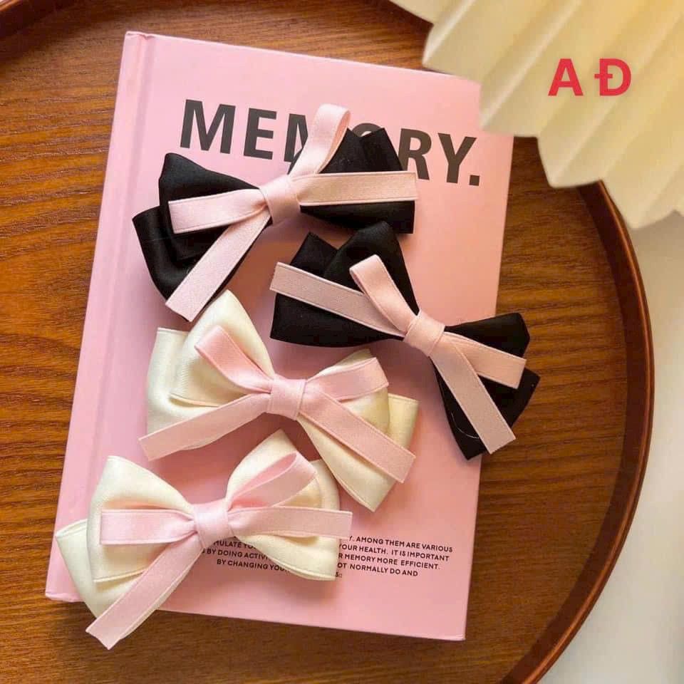 VỈ 04 KẸP TÓC NƠ MEMORY CHO NỮ