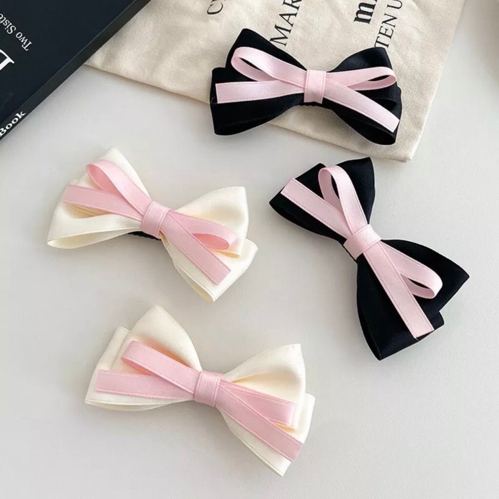 VỈ 04 KẸP TÓC NƠ MEMORY CHO NỮ