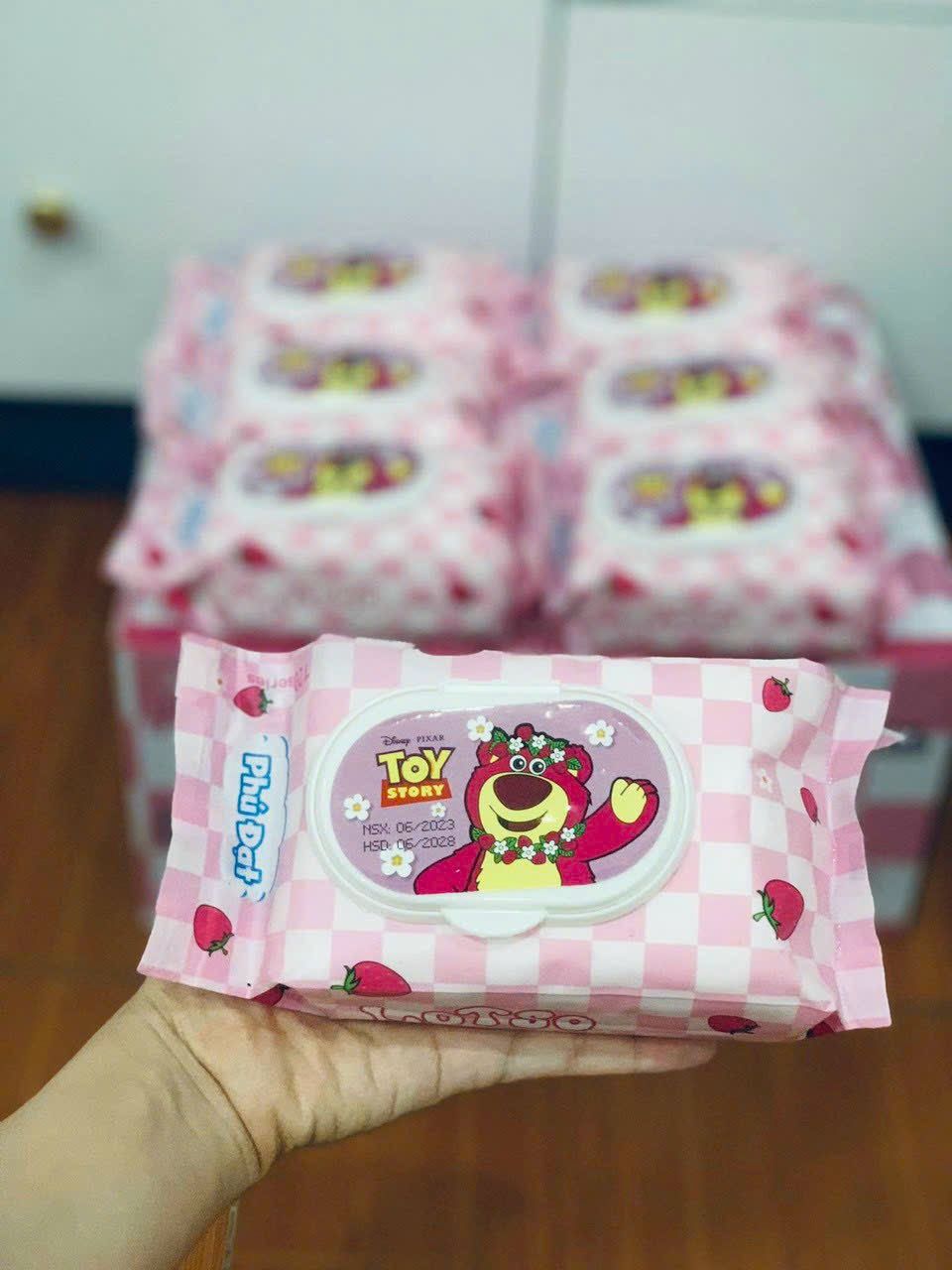 KHĂN GIẤY ƯỚT GẤU DÂU LOSTO CARO - SET 5B 