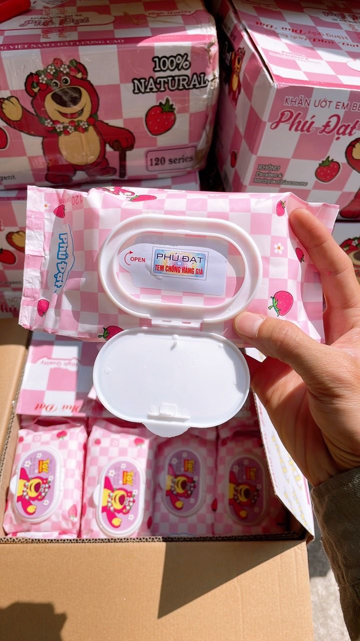 KHĂN GIẤY ƯỚT GẤU DÂU LOSTO CARO - SET 5B 