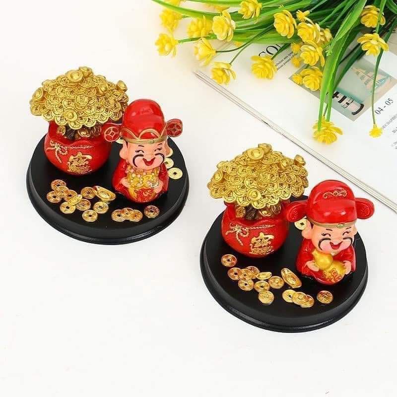 BỘ TƯỢNG THẦN TÀI KÈM TIỀN VÀNG TÀI LỘC