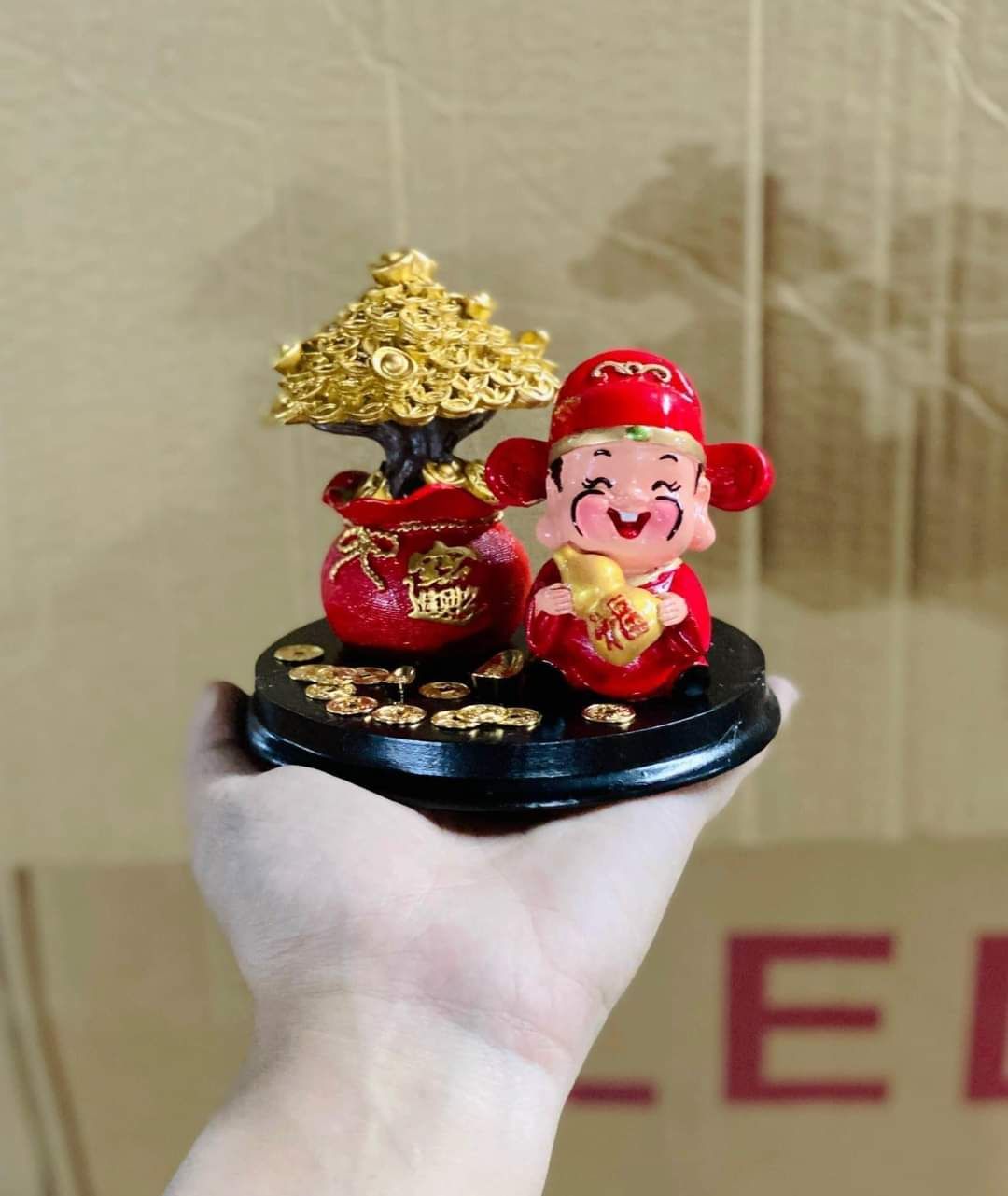 BỘ TƯỢNG THẦN TÀI KÈM TIỀN VÀNG TÀI LỘC