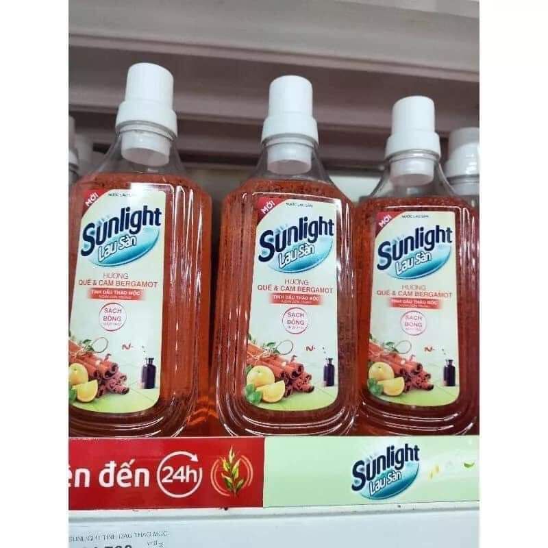 NƯỚC LAU SÀN SUNLIGHT 900G TINH DẦU THẢO MỘC - BÁN TỪ 3 CHAI