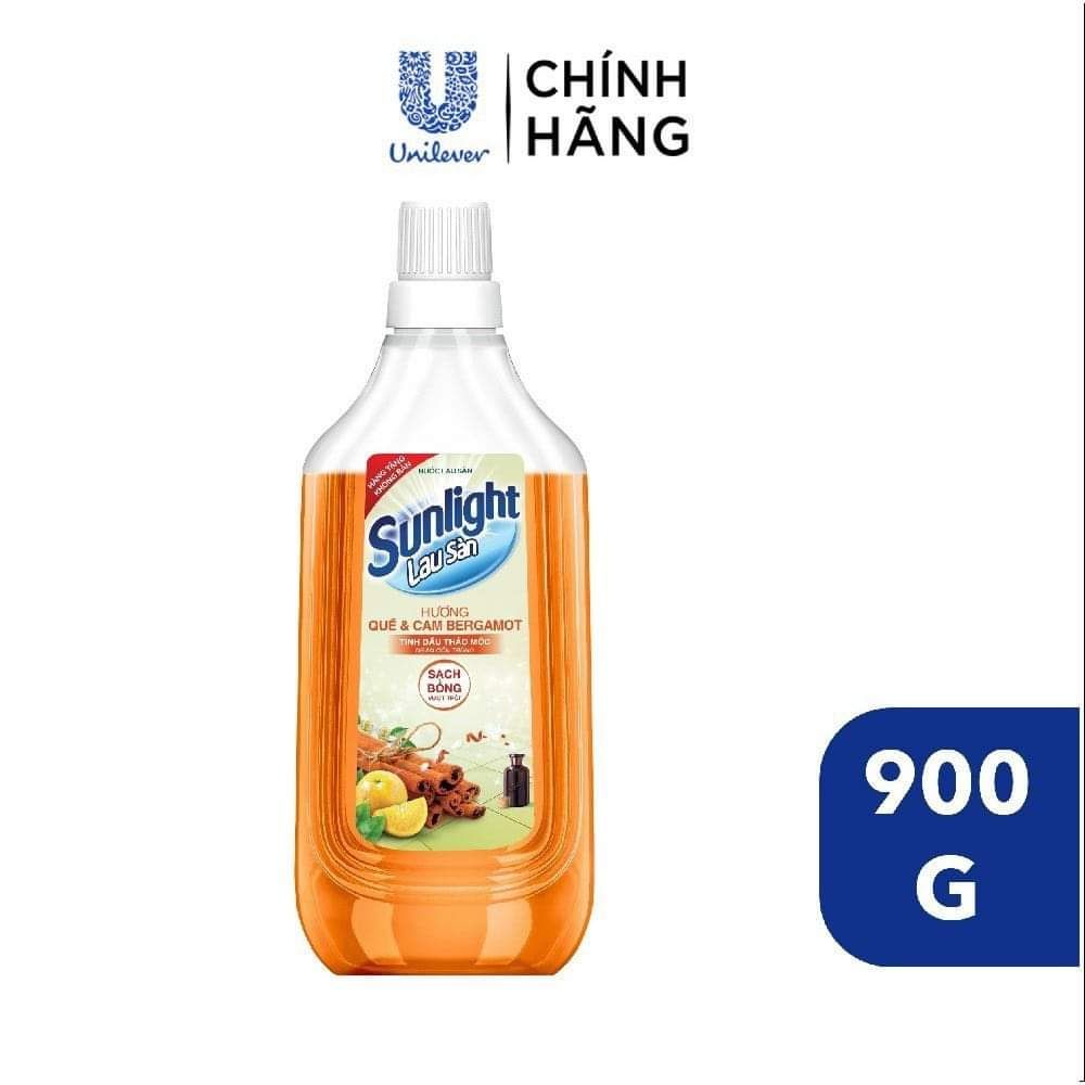 NƯỚC LAU SÀN SUNLIGHT 900G TINH DẦU THẢO MỘC - BÁN TỪ 3 CHAI