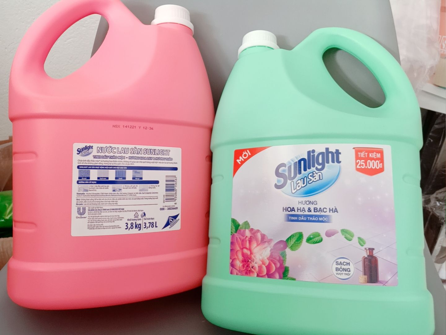 LAU SÀN SUNLIGHT - BÌNH 3L6 ( MÀU HỒNG & MÀU XANH )