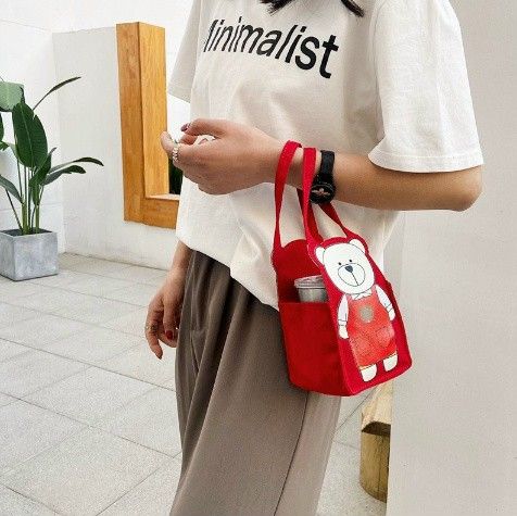 Túi Đựng Ly Nước, Bình Nước Hình Gấu