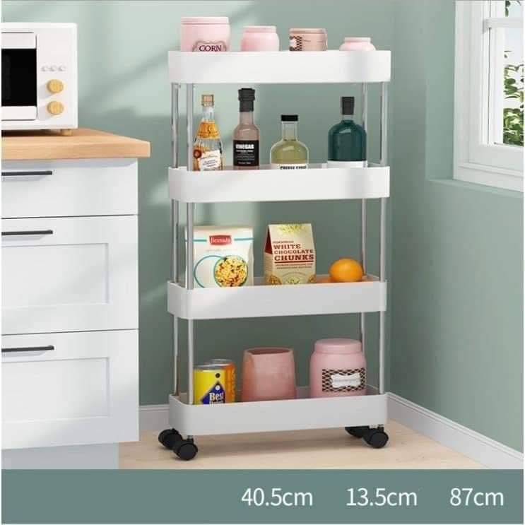 KỆ NHỰA 4 TẦNG CÓ BÁNH XE