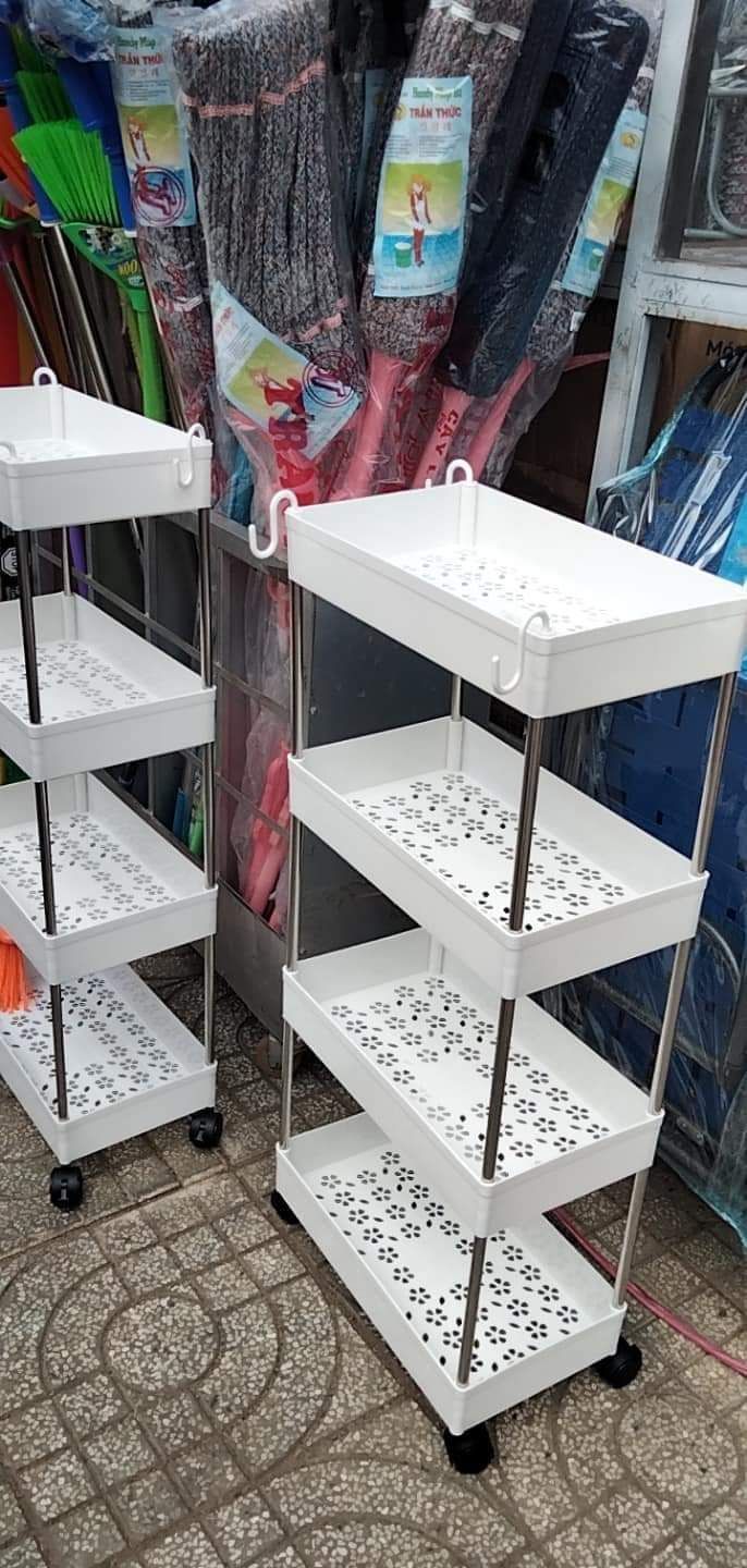 KỆ NHỰA 4 TẦNG CÓ BÁNH XE