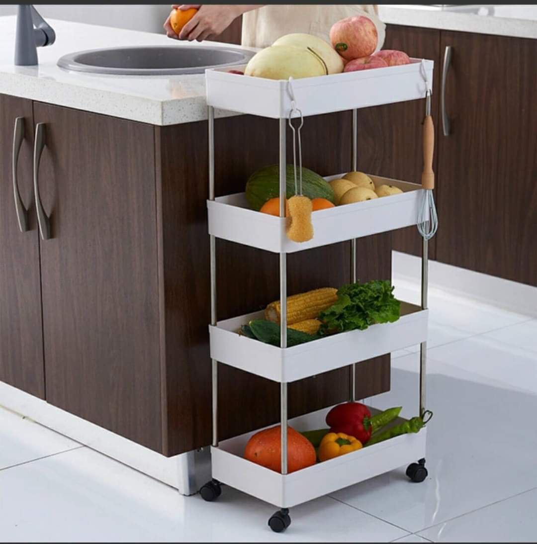 KỆ NHỰA 4 TẦNG CÓ BÁNH XE