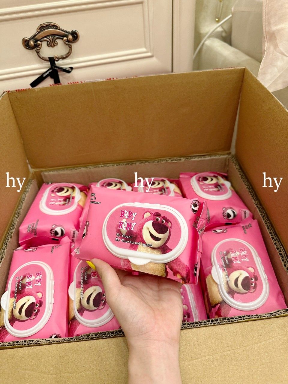 KHĂN ƯỚT GẤU DÂU - SET 5 BỊCH 