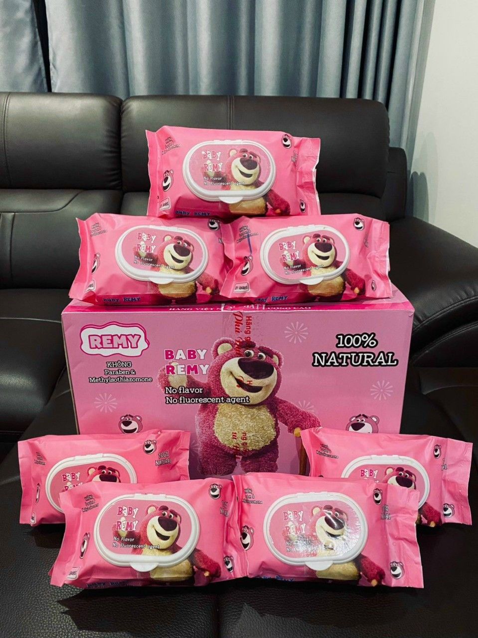 KHĂN ƯỚT GẤU DÂU - SET 5 BỊCH 