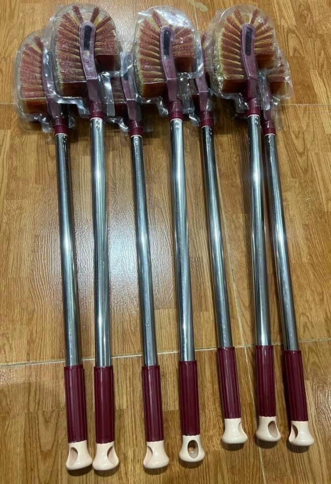 CHỔI CỌ TOILET 2 ĐẦU CÁN INOX - set  2 CÁI
