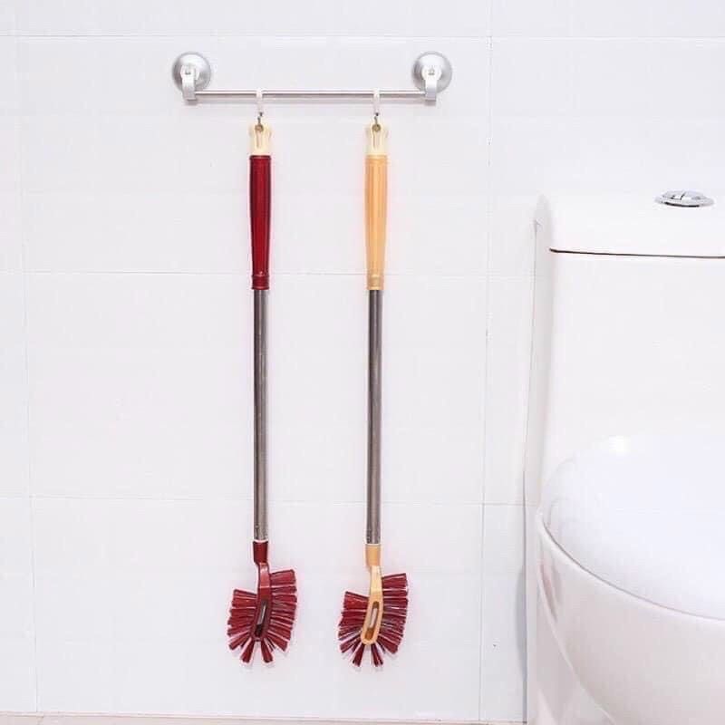 CHỔI CỌ TOILET 2 ĐẦU CÁN INOX - set  2 CÁI