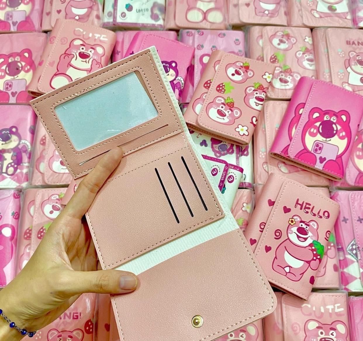 VÍ ĐỰNG THẺ CẦM TAY GẤU DÂU