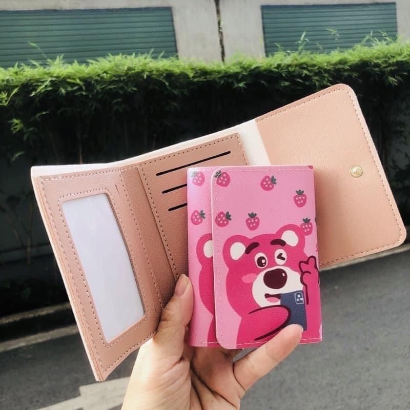 VÍ ĐỰNG THẺ CẦM TAY GẤU DÂU