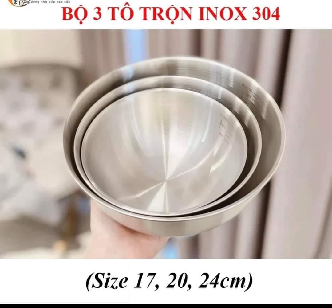 BỘ 3 TÔ INOX 3 SIZE